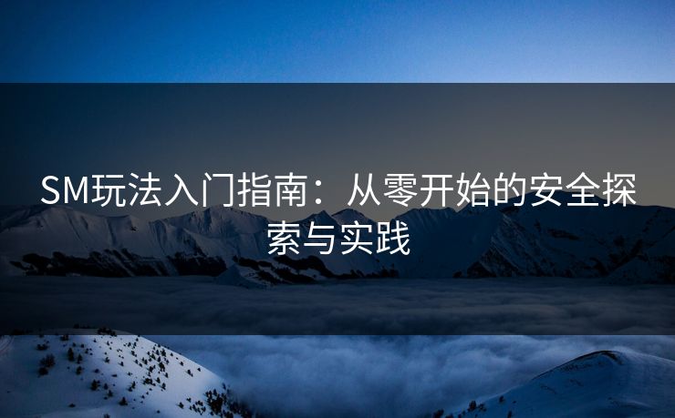 SM玩法入门指南：从零开始的安全探索与实践